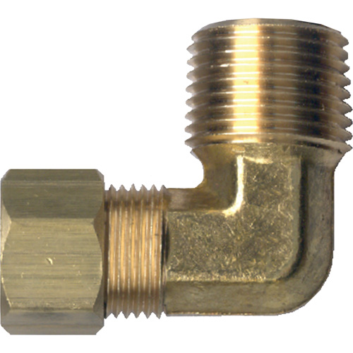 90° Pipe Elbow, Tube x Male Pipe, Brass, 1/8" x 1/8" Absolute Business Supply