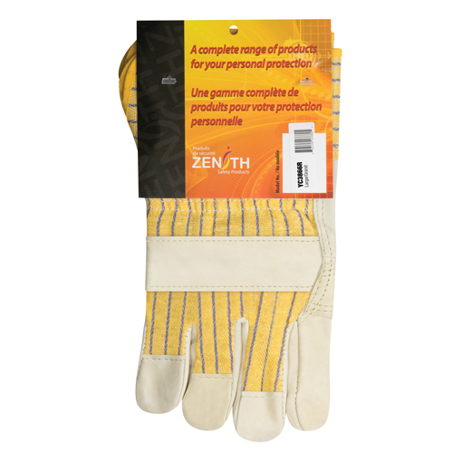 Fitters Patch Palm Gloves, Large, Grain Cowhide Palm, Cotton Inner Lining Absolute Business Supply