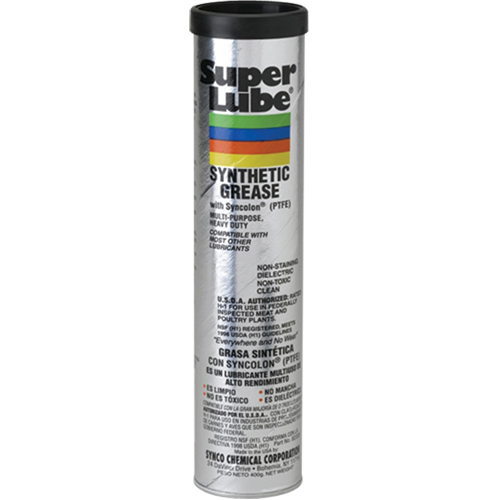 Super Lube Synthetic Based Grease With PFTE, 400 g, Cartridge Absolute Business Supply