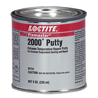Fixmaster&reg; 2000° Putty, 8 oz., Cartridge, Silver Absolute Business Supply