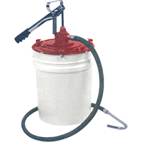 Pompes pour lubrification manuelle - Distributeurs doubles &agrave; levier, Zinc, 2,6 oz/course, Pour barils de 5 gal. Absolute Business Supply