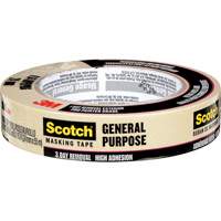 Scotch&reg; General Purpose Masking Tape 2020, 24 mm (1") x 55 m (180'), Tan Absolute Business Supply