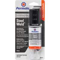 Steel Weld Epoxy, 25 ml, Syringe, Two-Part, Grey Absolute Business Supply