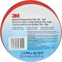 764 General-Purpose Vinyl Tape, 25.4 mm (1") W x 32.9 m (108') L, 5 mils, Red Absolute Business Supply