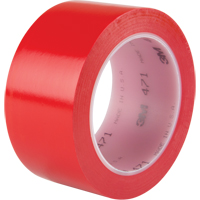 Ruban en vinyle 471, 50,8 mm (2") la x 32,9 m (108') lo, 5,3 mils, Rouge Absolute Business Supply