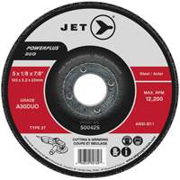 Meule/disque de coupe POWERPLUS DUO, 4-1/2" x 1/8", Arbre de 7/8", Type 27, Grain de A30DUO Absolute Business Supply