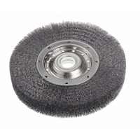 Crimped Wire Wheel Brushes - Wide Face, 6" Dia., 0.0118" Fill, 2" Arbor Absolute Business Supply