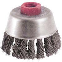 Knot Wire Cup Brushes - High Speed Small Grinder, 2-3/4" Dia. x 5/8"-11 Arbor Absolute Business Supply