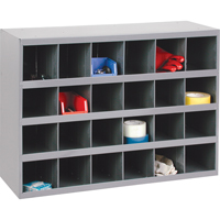 Steel Storage Bin Cabinet, 33-3/4" W x 12" D x 23-7/8" H, Grey Absolute Business Supply