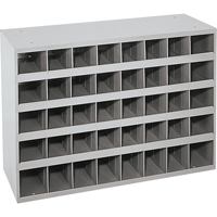 Steel Storage Bin Cabinet, 33-3/4" W x 12" D x 23-7/8" H, Grey Absolute Business Supply