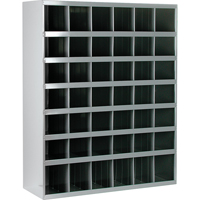 Armoires pour bacs de rangement en acier, 33-3/4" la x 12" p x 42" h, Gris Absolute Business Supply