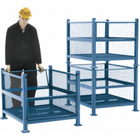 Open Mesh Containers, 2 Drop Gates, 2500 lbs. Capacity, 34.5" W x 40.5" D x 32.25" H Absolute Business Supply