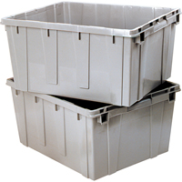 Nesting Container, 21.1" W x 17.7" D x 12" H, Grey Absolute Business Supply