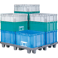 Syst&egrave;me de contenants d'exp&eacute;dition 4845 de StakPak Plus, 15" la x 24" p x 14,5" h, Bleu royal Absolute Business Supply
