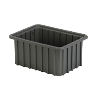 Divider Box, Polyethylene, 9.8" W x 7.3" D x 5" H, Grey Absolute Business Supply