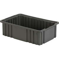 Divider Box, Polyethylene, 16.5" W x 10.9" D x 5" H, Grey Absolute Business Supply