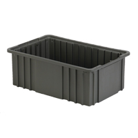 Divider Box, Polyethylene, 15.5" W x 9.9" D x 6" H, Grey Absolute Business Supply