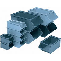 Bac en acier, Cap. 100 lb, 12" la x 20-1/2" p x 9-1/2" h, Bleu Absolute Business Supply