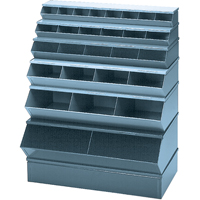 Sectional Bin Units, 100 lbs. Cap., 37" W x 24" D x 11" H, Blue Absolute Business Supply