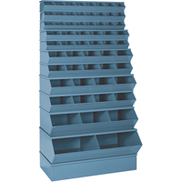 Sectional Bin Units, 100 lbs. Cap., 37" W x 8" D x 4-1/2" H, Blue Absolute Business Supply