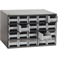Modular Parts Cabinets, Steel, 20 Drawers, 17" x 10-9/16" x 2-1/16", Grey Absolute Business Supply