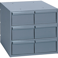 Casiers &agrave; tiroirs industriels, 6 tiroirs, 11-3/4" la x 11-5/8" p x 10-7/8" h, Gris Absolute Business Supply