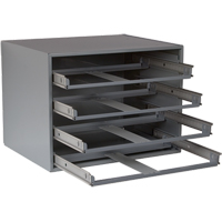 Casiers pour boîtes &agrave; compartiments, Acier, 4 compartiments, 20" la x 15-3/4" p, 15" h, Gris Absolute Business Supply