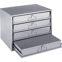 Casiers pour boîtes &agrave; compartiments, Acier, 4 compartiments, 20" la x 15-3/4" p, 15" h, Gris Absolute Business Supply