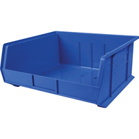 Plastic Bin, 16-1/2" W x 11" H x 18" D, Blue Absolute Business Supply
