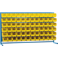 Rayonnage &agrave; persienne avec bacs, 72 bacs, 72" la x 15" p x 40" h Absolute Business Supply