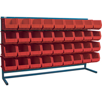 Rayonnage &agrave; persienne avec bacs, 36 bacs, 72" la x 15" p x 40" h Absolute Business Supply