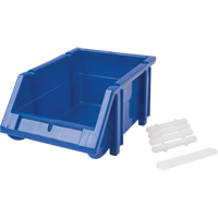 Bac empilable & &agrave; suspendre, 4-13/16" la, 3-3/16" h x 7-1/8" p, Bleu Absolute Business Supply