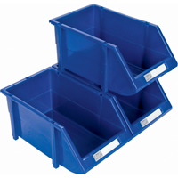 Bac empilable & &agrave; suspendre, 4-13/16" la, 3-3/16" h x 7-1/8" p, Bleu Absolute Business Supply
