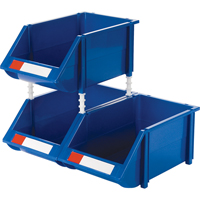 Bac empilable & &agrave; suspendre, 8-3/16" la, 6-3/16" h x 14" p, Bleu Absolute Business Supply