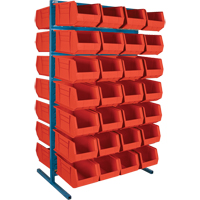 Double-Sided Stationary Bin Rack, 36" W x 24" D x 61" H, 56 Bins Absolute Business Supply