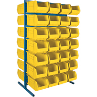Double-Sided Stationary Bin Rack, 36" W x 24" D x 61" H, 56 Bins Absolute Business Supply