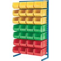 Stationary Bin Racks  -Single-Sided - Rack Only, 36" W x 12" D x 61" H Absolute Business Supply
