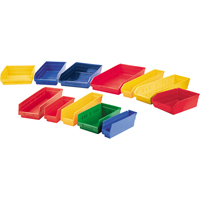 Shelf Bins, 11-1/8" W x 4" H x 11-5/8" D, Yellow, 30 lbs. Capacity Absolute Business Supply