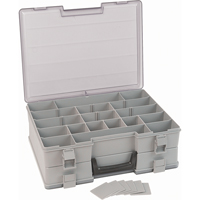 Compartment Case, Plastic, 48 Slots, 15-1/2" W x 11-3/4" D x 5" H, Grey Absolute Business Supply