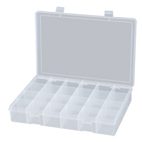 Compact Polypropylene Compartment Cases, 13-1/8" W x 9" D x 2-5/16" H, 24 Compartments Absolute Business Supply