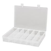 Compact Polypropylene Compartment Cases, 13-1/8" W x 9" D x 2-5/16" H, 6 Compartments Absolute Business Supply