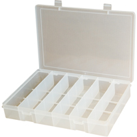 Compact Polypropylene Compartment Cases, 11" W x 6-3/4" D x 1-3/4" H, 6 Compartments Absolute Business Supply