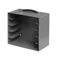 Casiers pour boîtes &agrave; compartiments, Acier, 5 compartiments, 11-1/4" la x 6-3/4" p, 10-3/4" h, Gris Absolute Business Supply