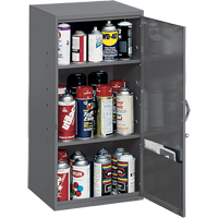 Armoires utilitaires, Acier, 2 Tablettes, 32-3/4" h x 19-7/8" la x 14-1/4" P, Gris Absolute Business Supply