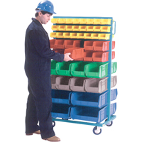 Supports mobiles pour contenants - &agrave; deux c&ocirc;t&eacute;s, 0 bacs, 36" la x 24" p x 67-1/2" h Absolute Business Supply
