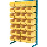 Single-Sided Stationary Bin Rack, 36" W x 12" D x 61" H, 28 Bins Absolute Business Supply