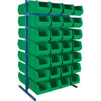 Double-Sided Stationary Bin Rack, 61" W x 56" D x 24" H, 56 Bins Absolute Business Supply