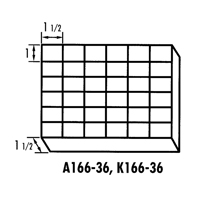 K-Resin Compartment Box, Plastic, 36 Slots, 6-9/16" W x 9-5/8" D x 1-1/2" H, Transparent Absolute Business Supply