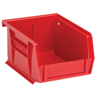 Bacs ultra empilable & suspendable, 4-1/8" la, 3" h x 5-3/8" p, Rouge Absolute Business Supply