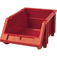 Bac empilable & &agrave; suspendre, 4-13/16" la, 3-3/16" h x 7-1/8" p, Rouge Absolute Business Supply